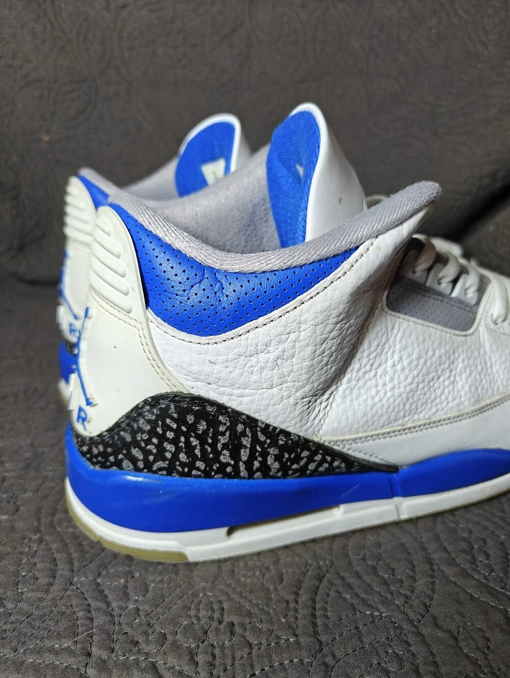 Nike Air Jordan 3 Retro Mid Racer Blue Basketball Sneakers Men's Shoes Size 13